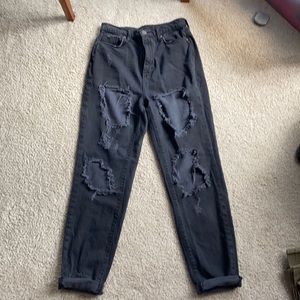 BDG Black high waisted ripped jeans